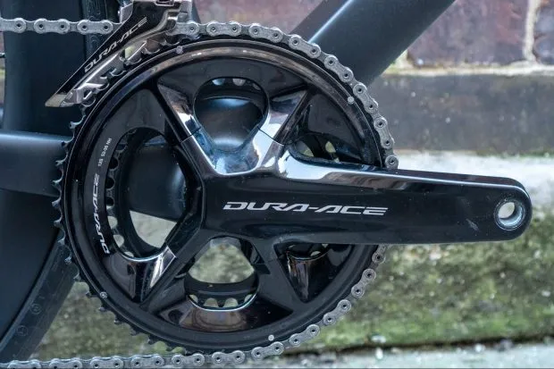 Shimano Dura-Ace R9200 crankset and front derailleur on Colnago V4RS