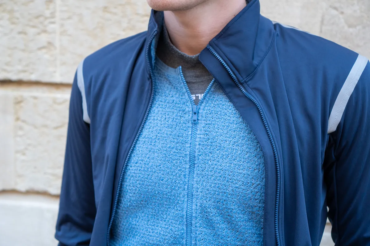 Oscar Huckle modelling Castelli Alpha Ultimate Insulated jacket