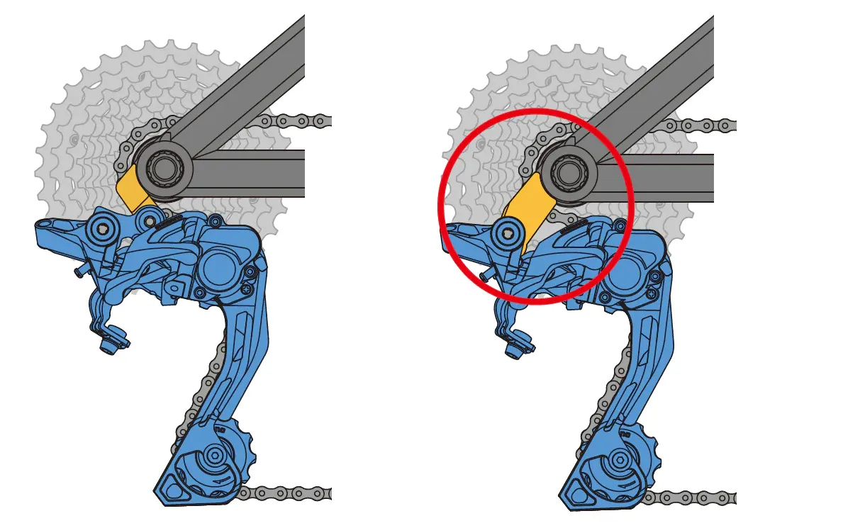 Drawing showing Shimano's DRD derailleur design