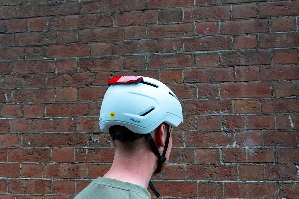 Rear light on the Smith Dispatch helmet