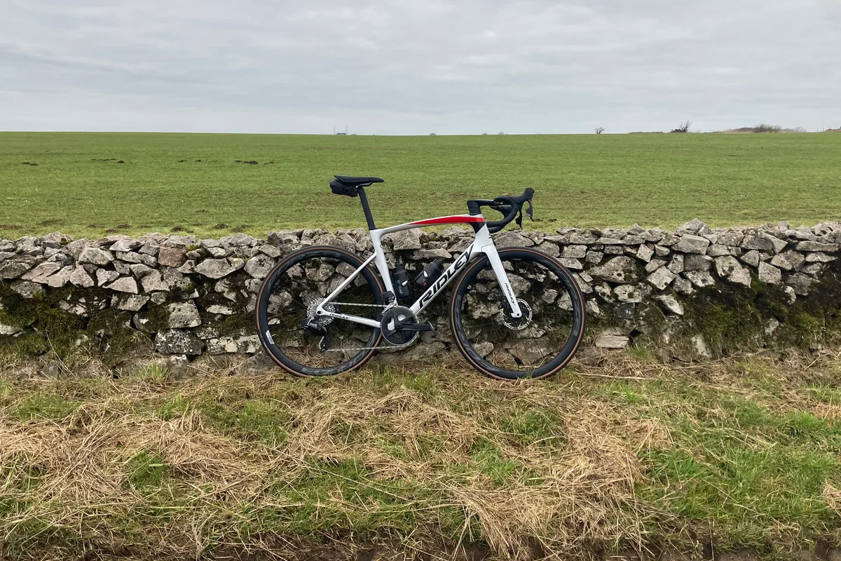 Ridley Noah Disc Essential leaning againt dry stone wall on Mendips.