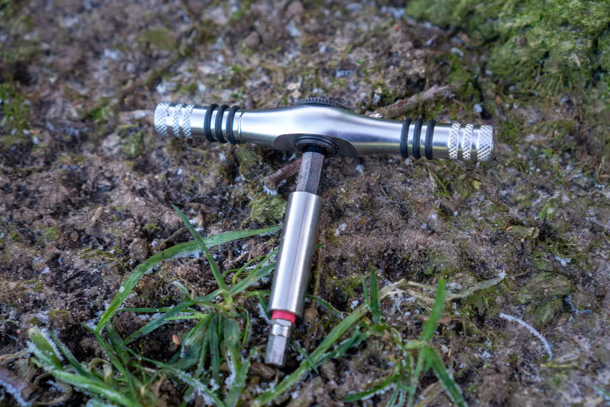 Silca T-Ratchet and Ti-Torque set resting on the ground