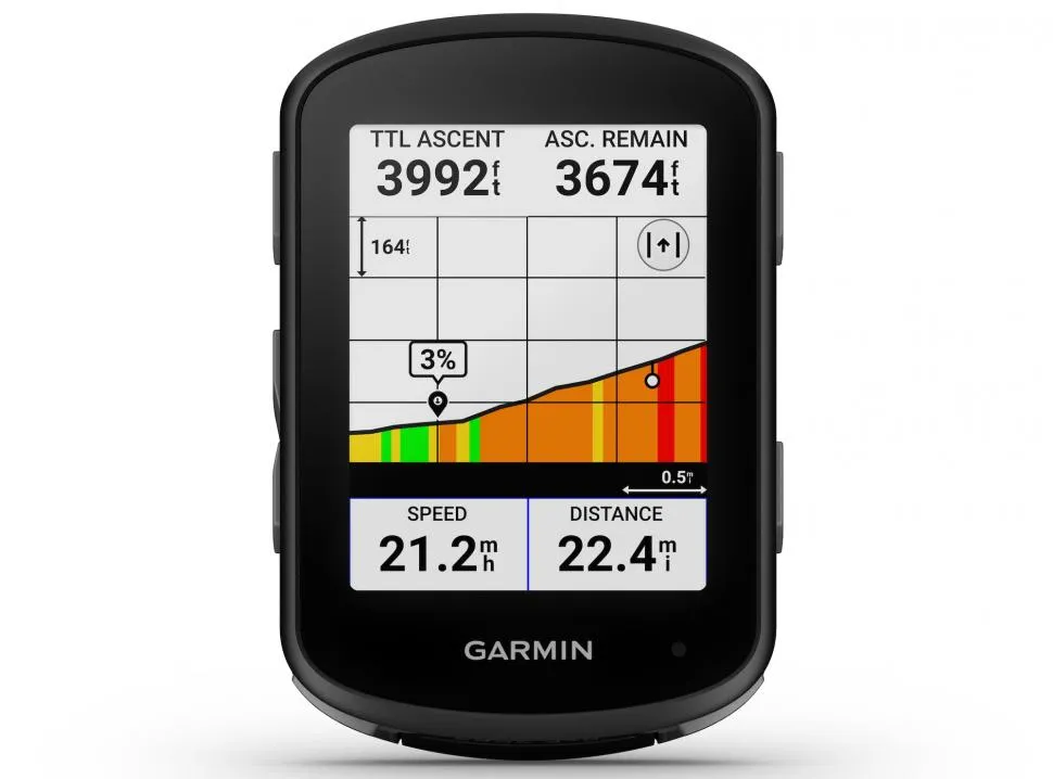 Climb Pro feature on Garmin Edge 540 bike computer