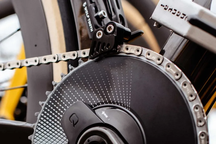 WolfTooth chain guide and 1x drivetrain on Marianne Vos' bike at Paris-Roubaix Femmes 2023