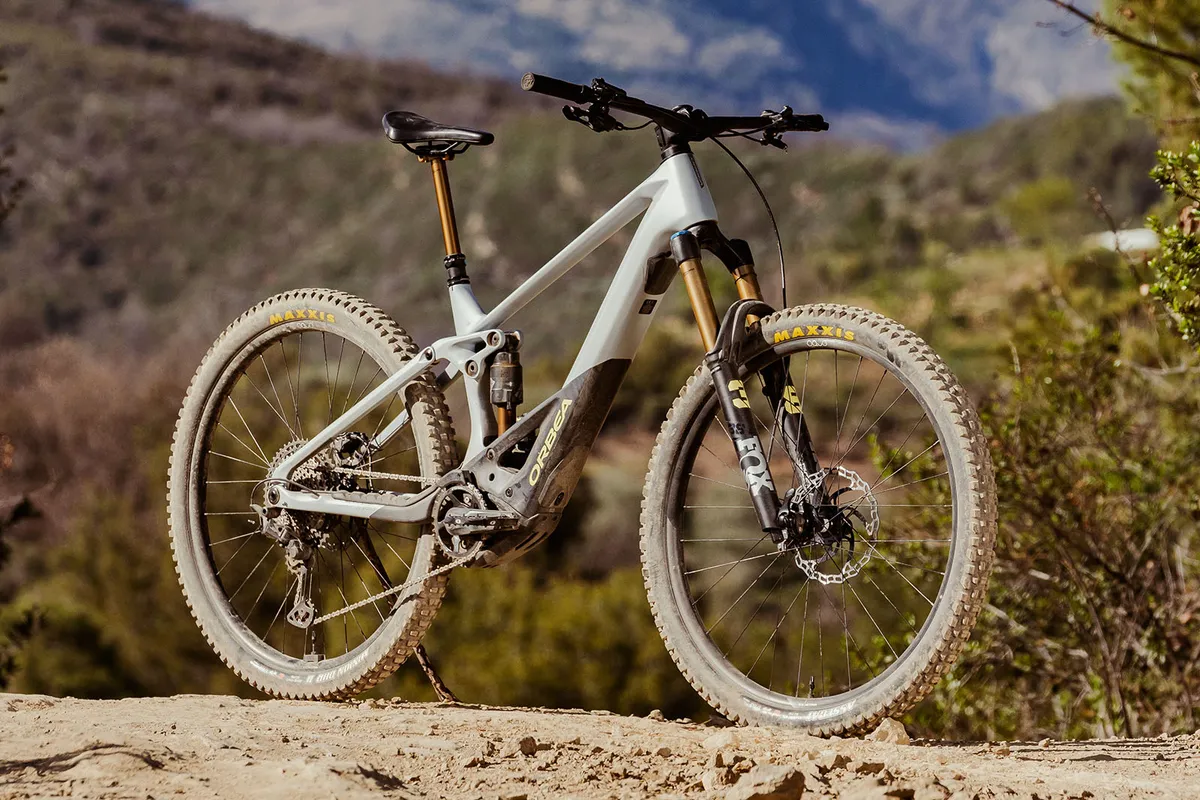 Pack shot of the Orbea Wild M-Team full suspension mountain eBike