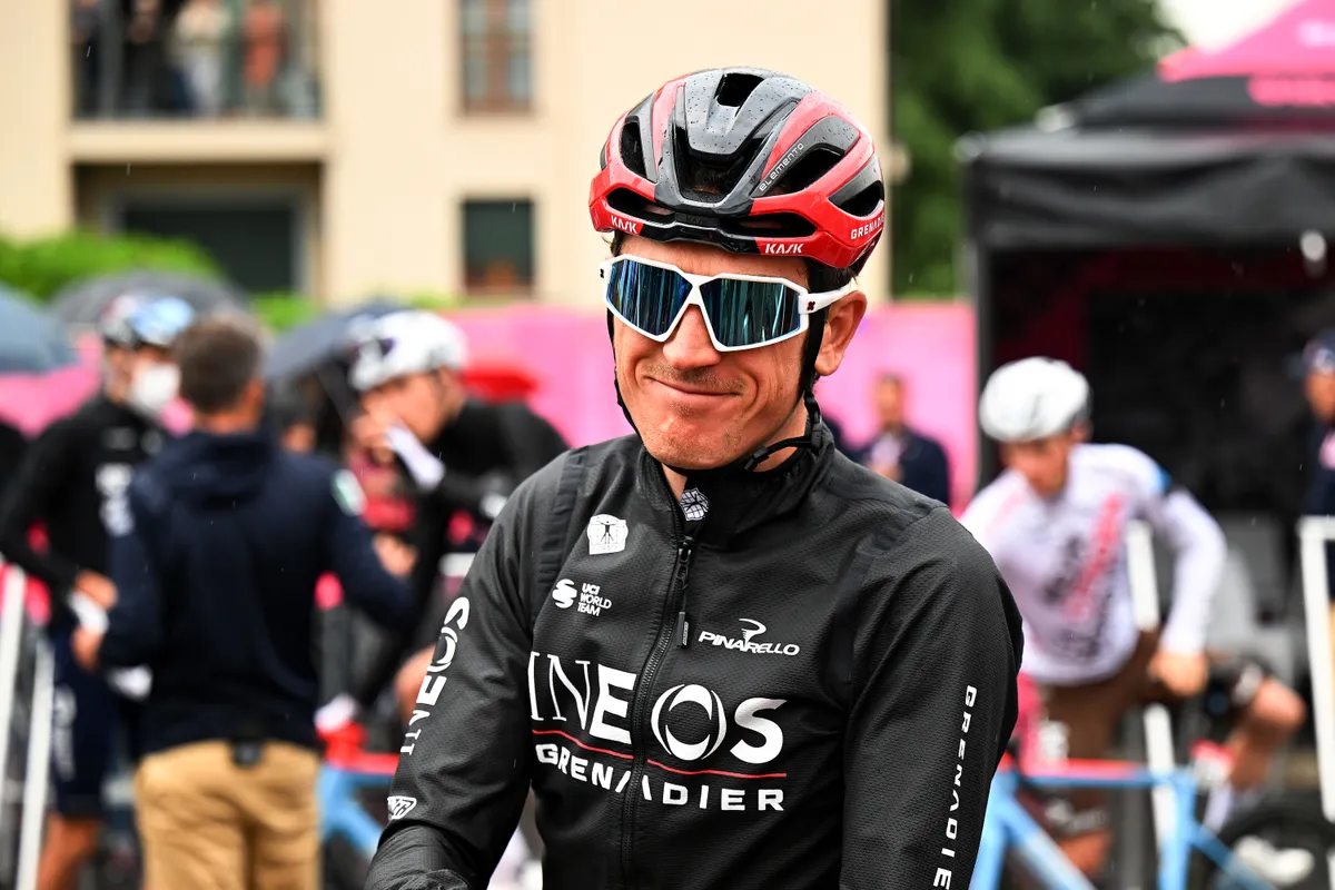 Geraint Thomas wearing SunGod GT glasses at the 2023 Giro d'Italia