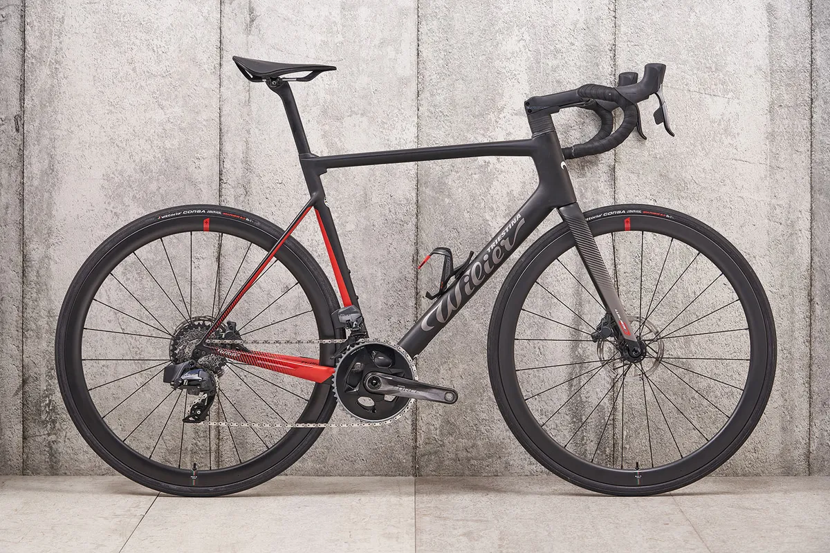 Pack shot of the Wilier 0 SL Force AXS road bike
