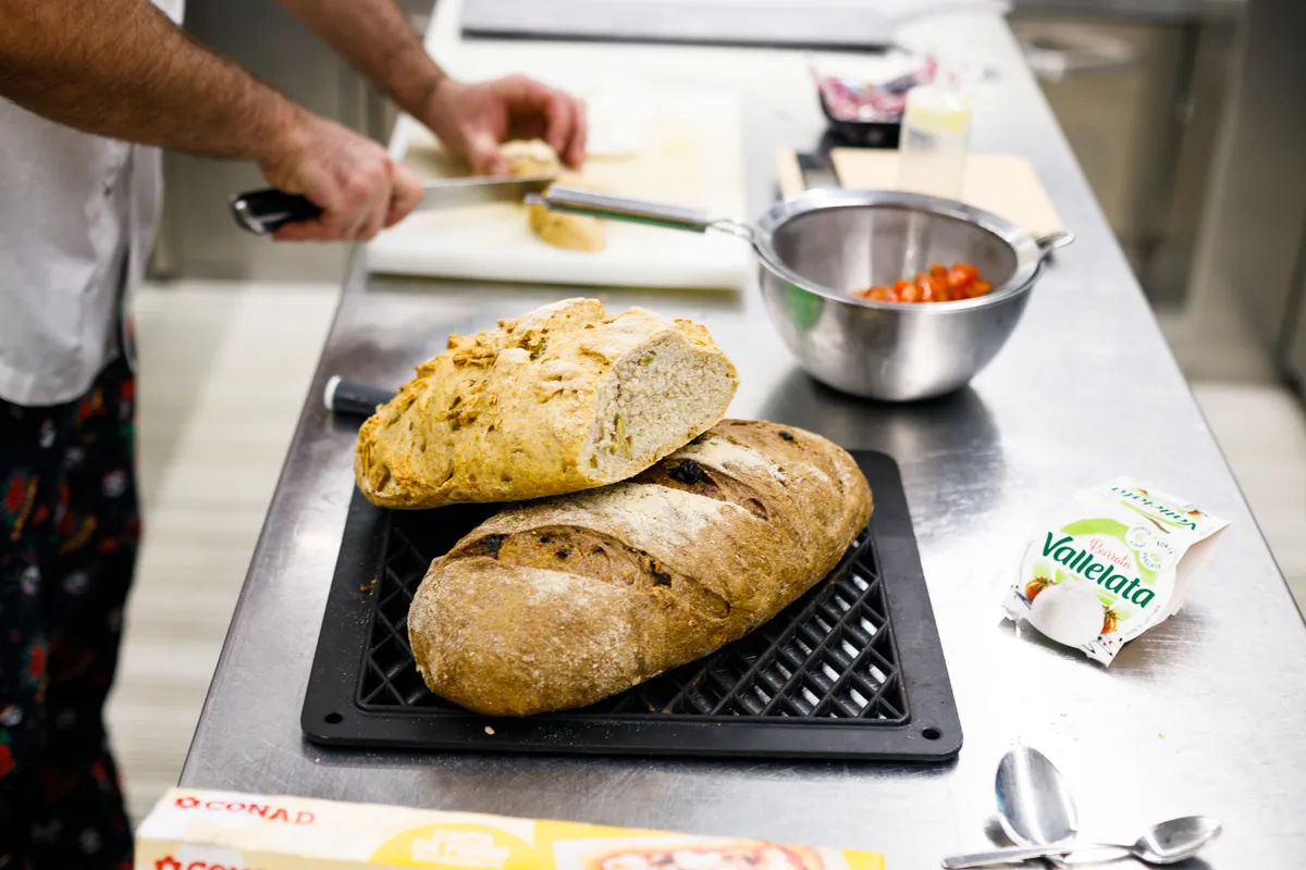 Handmade loaves of bread, made by Lorenzo Pajares, Movistar Team chef.