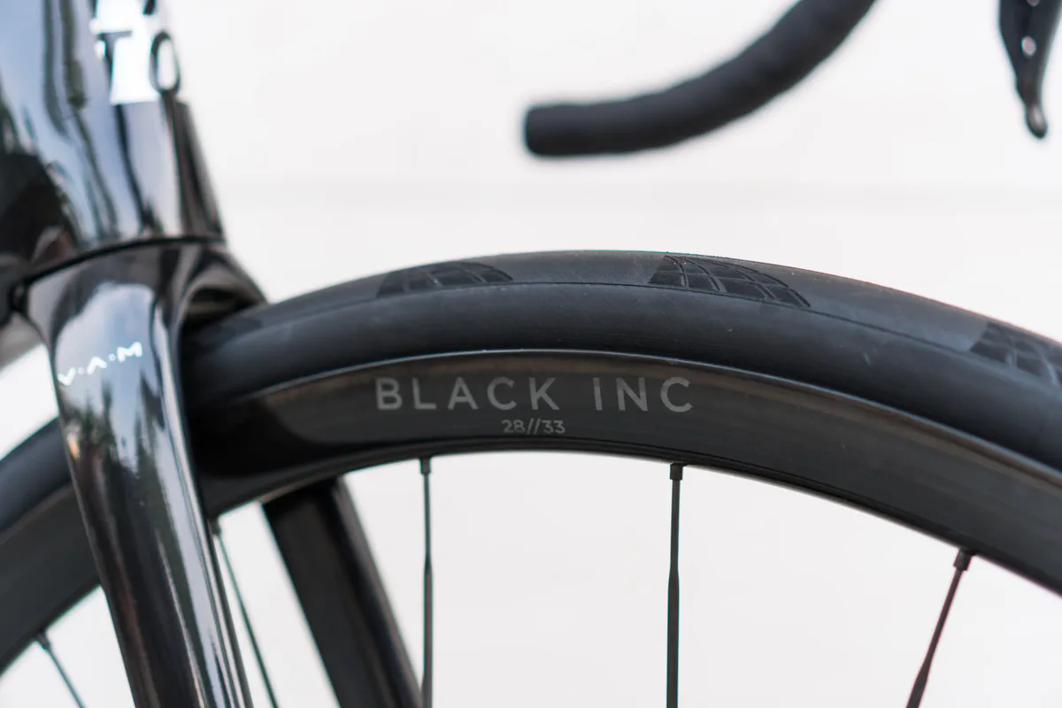 The new Black Inc wheels have a 28mm-deep front rim and a 33mm-deep rear rim.