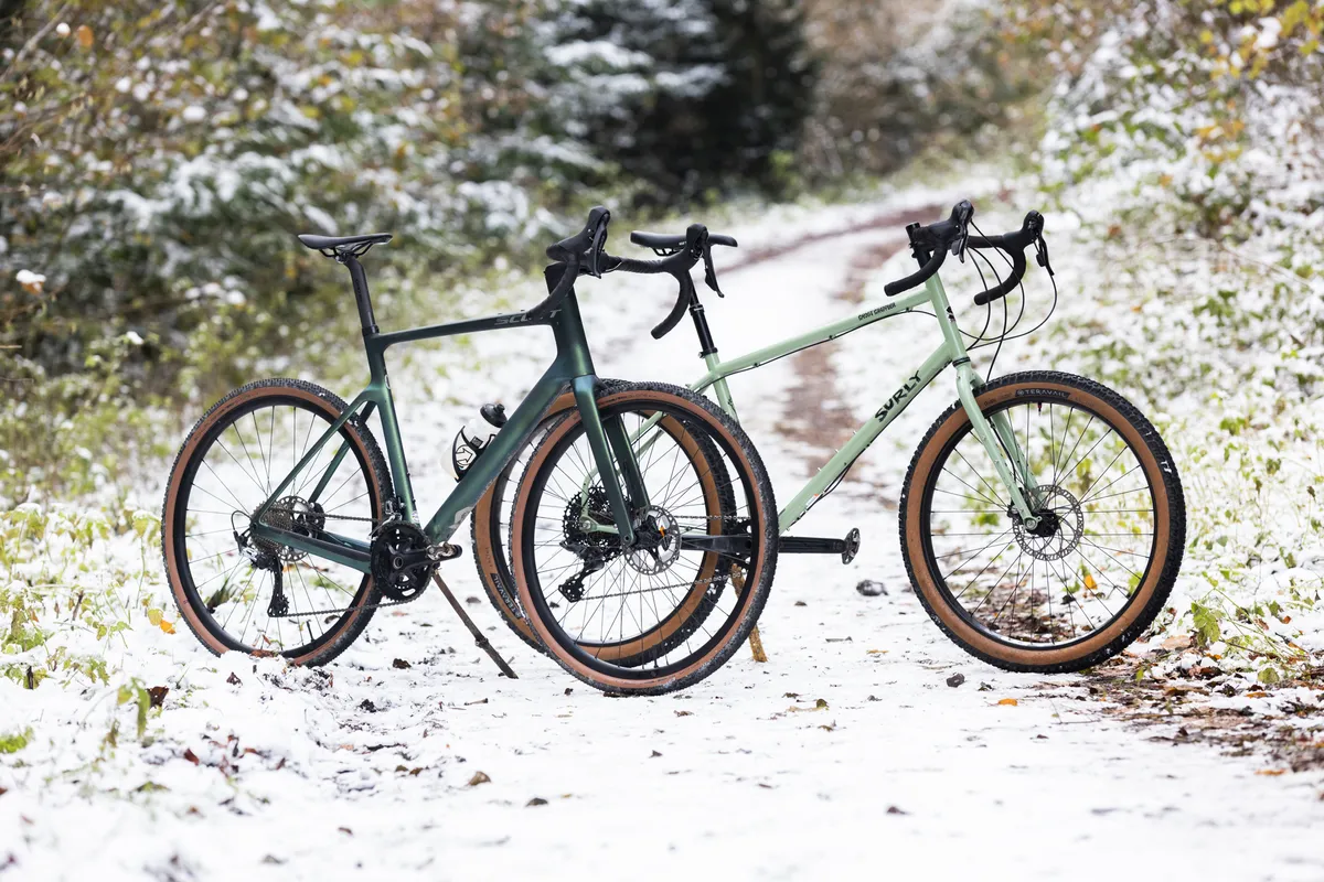 These are both gravel bikes, but they couldn't really be any different.