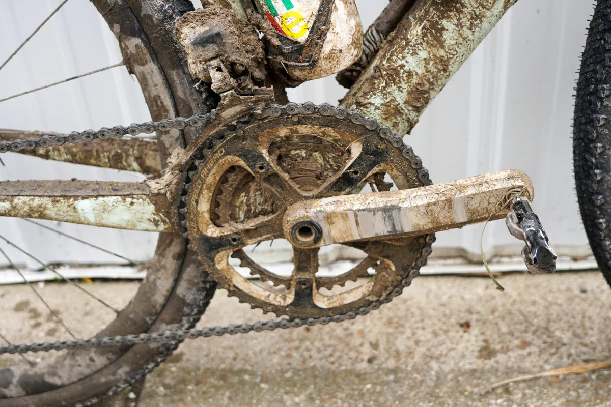 WorldTour riders push bigger gears than the rest of us, even in the mud.