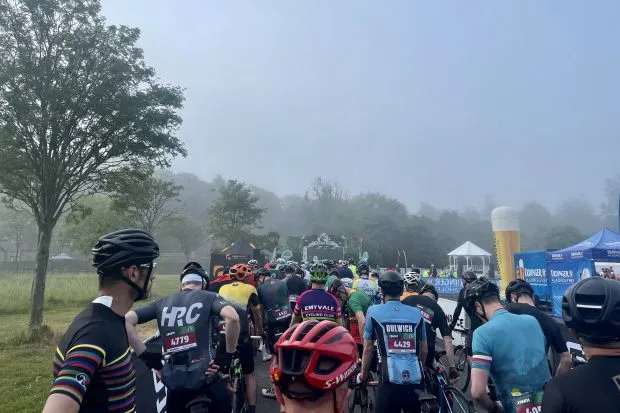 Riders on a start line of the Dragon Devil.