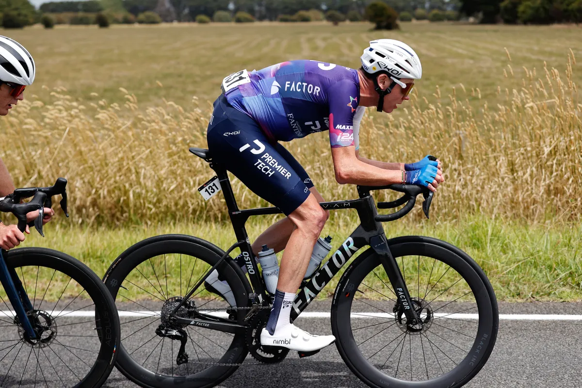 WARRNAMBOOL, AUSTRALIA - FEBRUARY 04: Chris Froome of the United Kingdom and Team Israel-Premier Tech rides during the 2023 Melbourne to Warrnambool Cycling Festival on February 4, 2023 in Warrnambool, Australia. (Photo by Con Chronis/Getty Images)