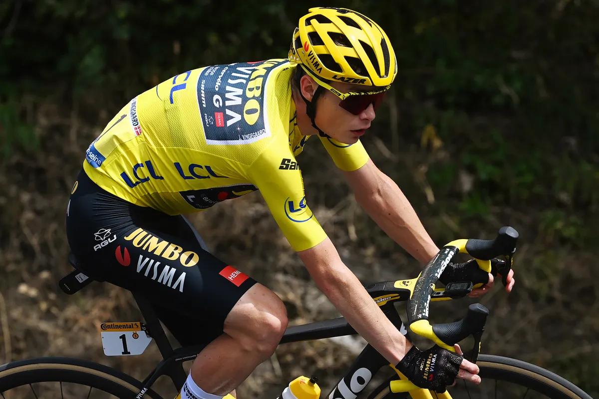 Jonas Vingegaard racing the 2023 Tour de France