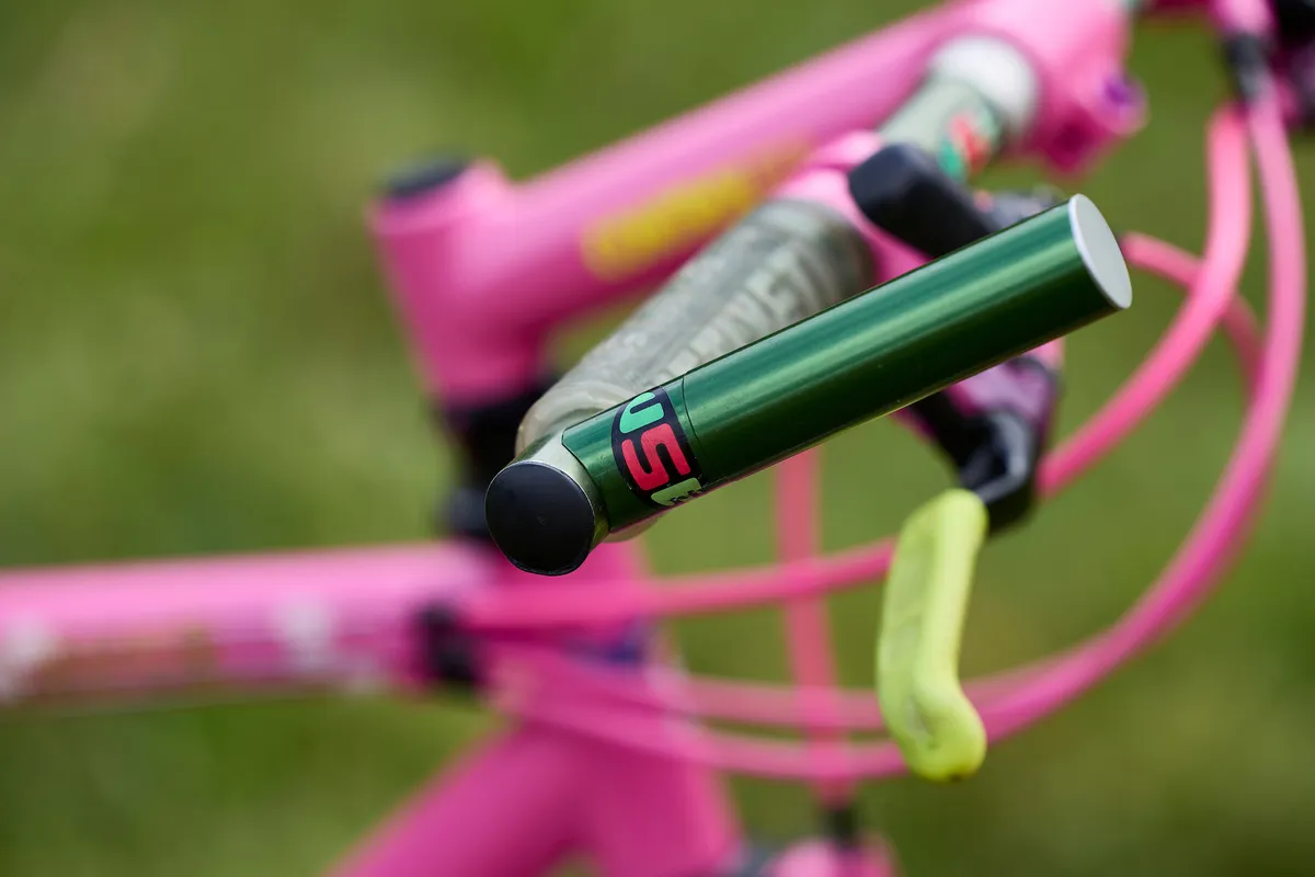 USE bar-end on the Fat Chance Buck Shaver at the 2023 Malverns Classic Mountain Bike Festival
