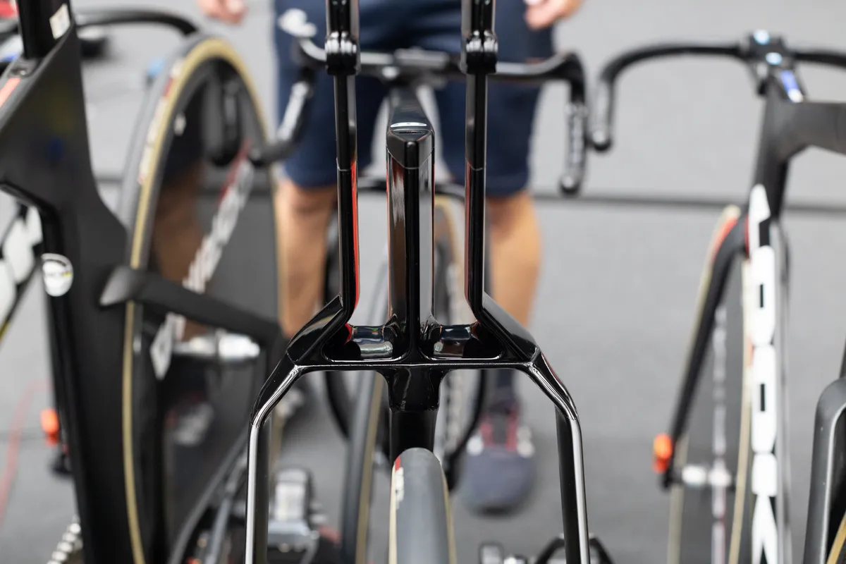 Look P24 French track bike – seatpost view