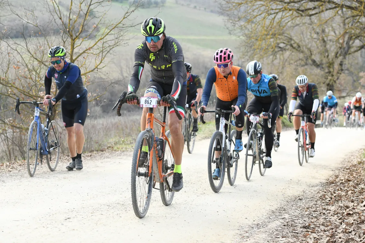 George Scott of BikeRadar riding Gran Fondo Strade Bianche 2023