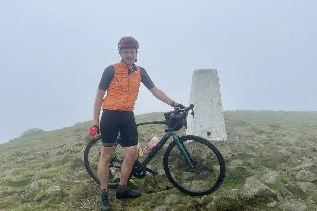 Oscar Huckle with Look 765 Optimum atop Titterstone Clee