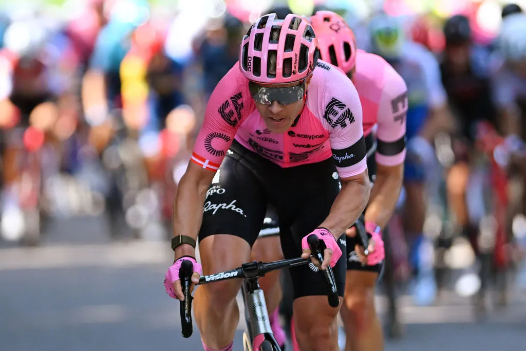 LA-PLAINE-TONIQUE, FRANCE - JULY 31: Michael Valgren of Denmark and Team EF-Easypost competes during the 35th Tour de l'Ain 2023, Stage 1 a 154km stage from Loyettes to La Plaine Tonique on July 31, 2023 in La Plaine Tonique, France.