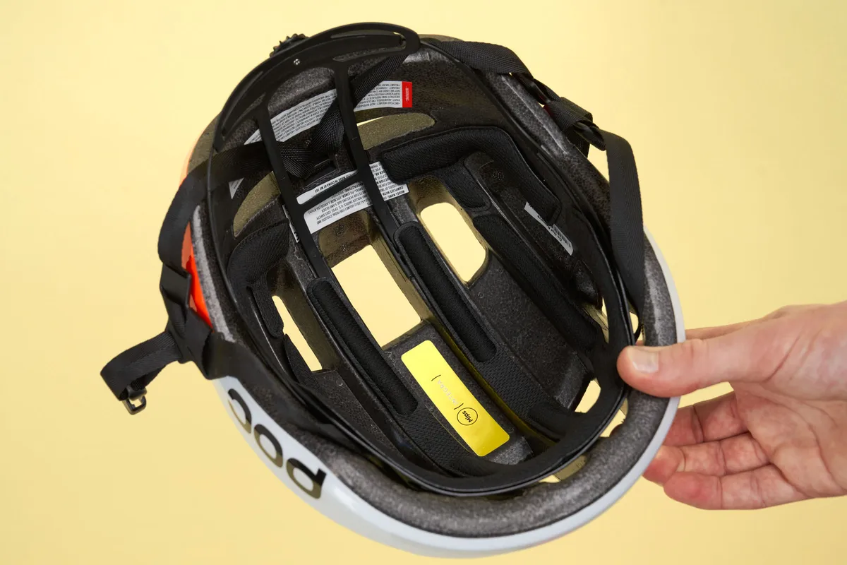 Inside of POC Omne Air MIPS helmet