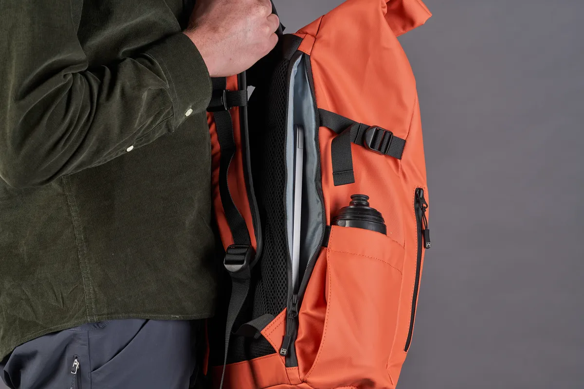 Laptop compartment on Stubble and Co Roll Top 20L backpack
