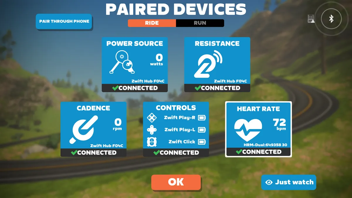 Zwift_Connection screen