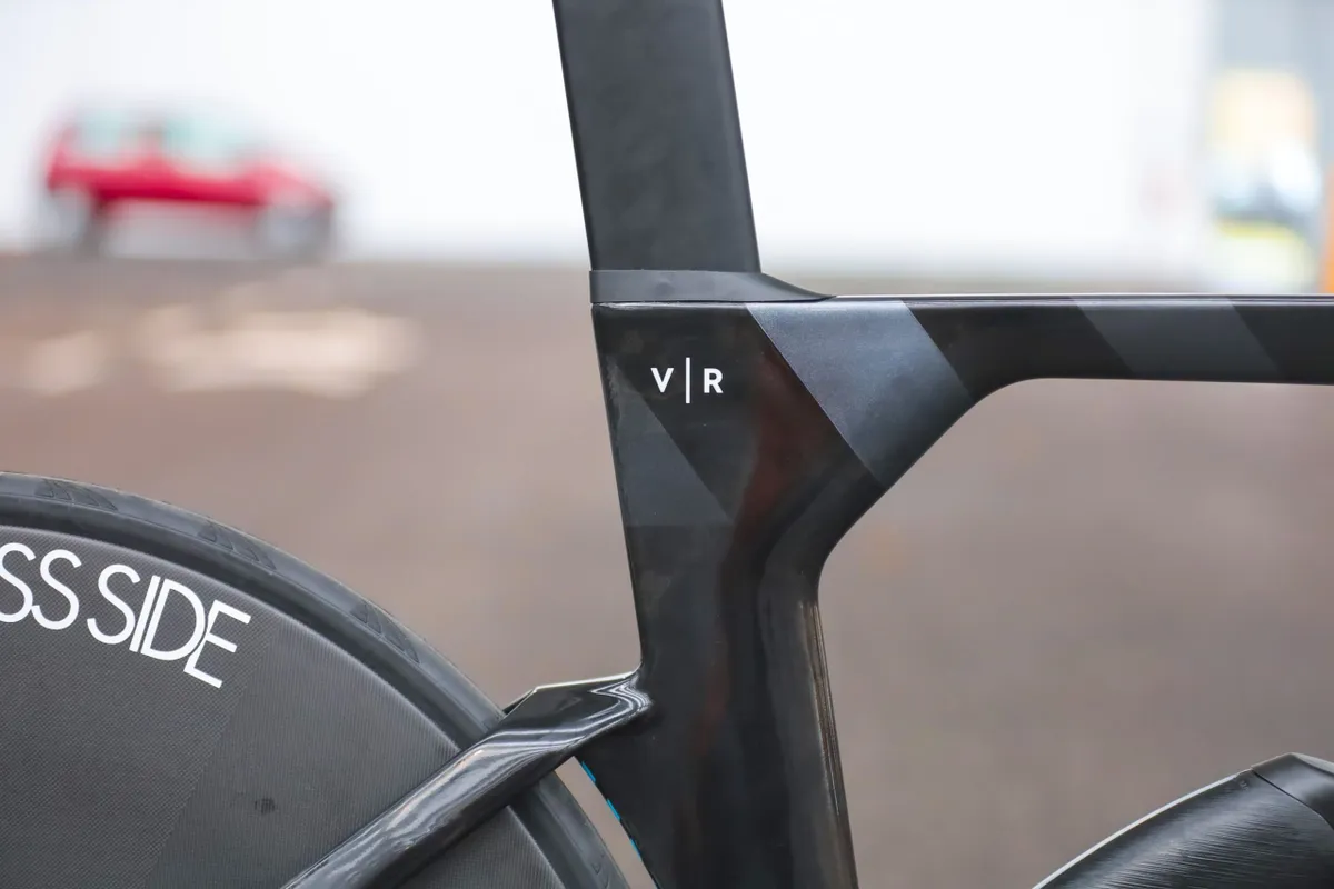 Van Rysel XCR time trial bike seat tube detail
