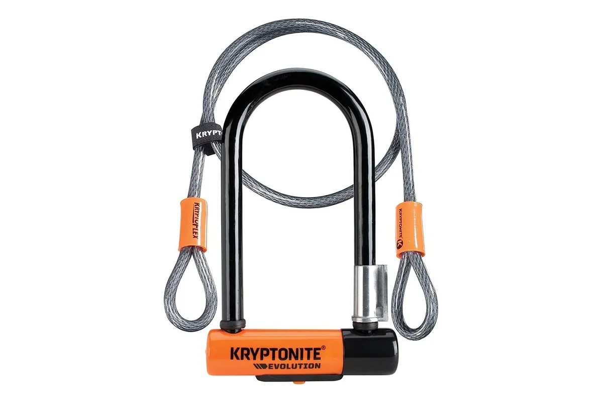 Kryptonite bike lock and cable.