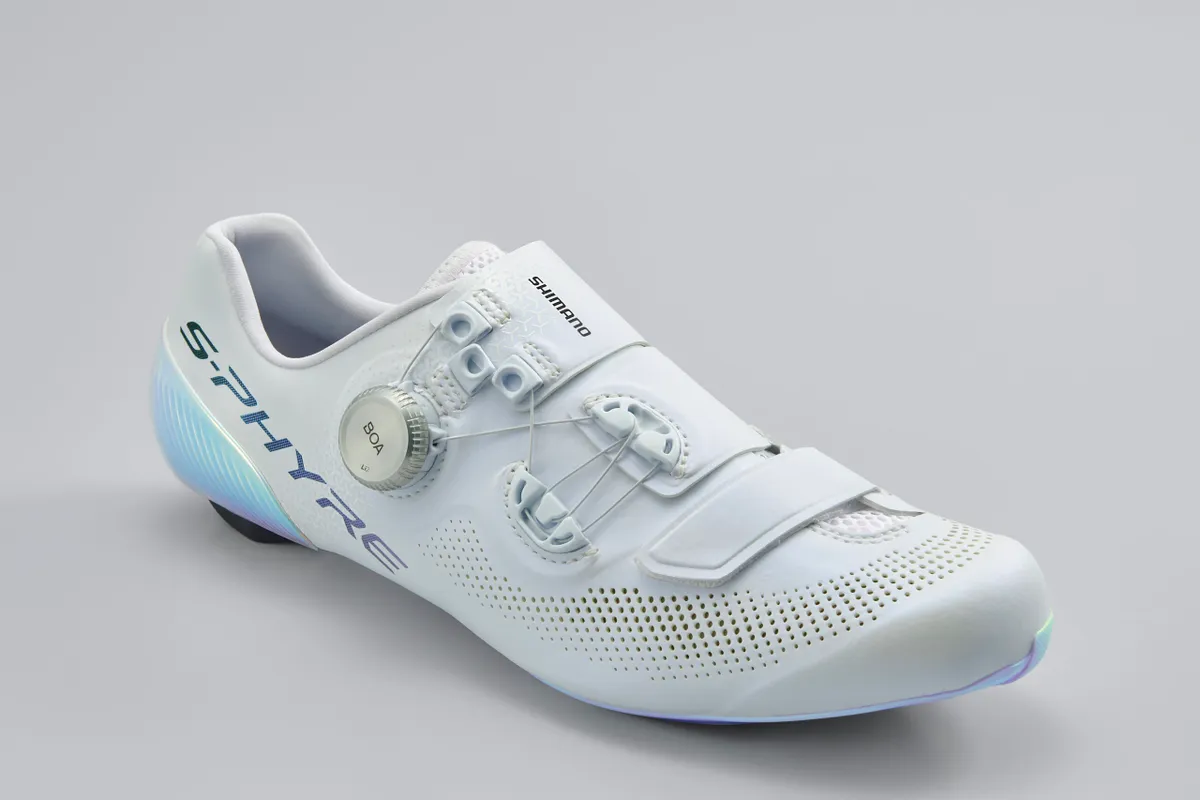 Shimano S-Phyre RC903PWR road cycling shoe in white