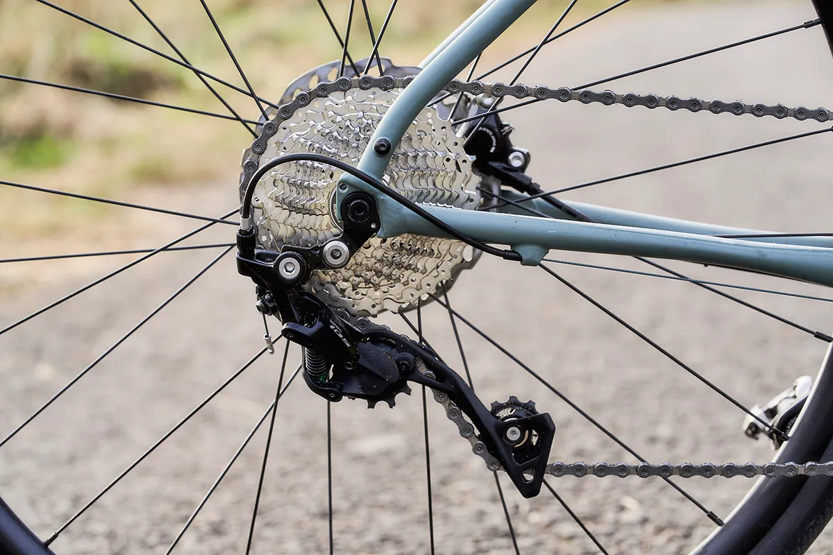 Shimano rear mech on the Cannondale Synapse 1 road bike