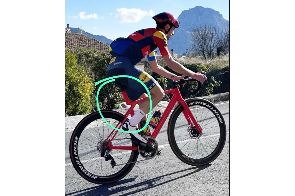 Lidl-Trek’s Giulio Ciccone riding an unreleased Trek road bike