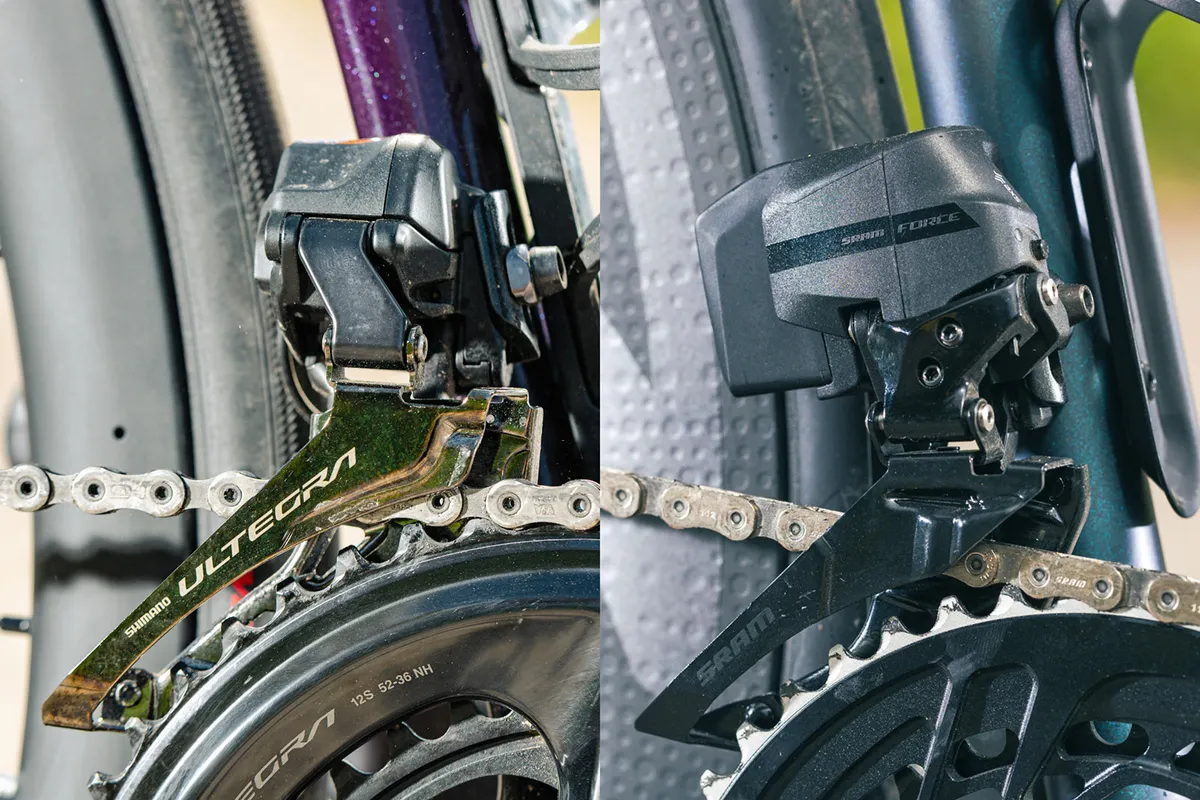 Shimano Ultegra Di2 R8100 and SRAM Force AXS groupsets go head to head