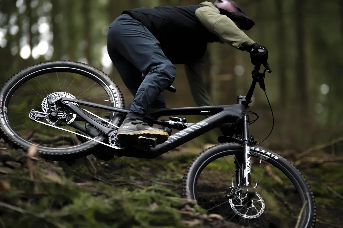 Canyon Spectral CF 9 ridden in steep woods