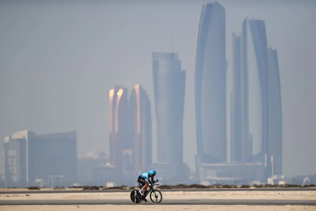 Dmitriy Gruzdev of Kazakhstan and Team Astana-Premier Tech during the 3rd UAE Tour 2021.