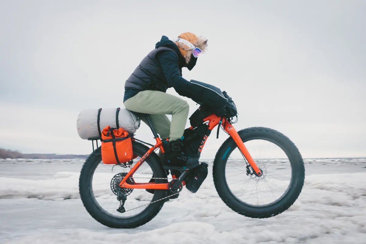Lael Wilcox's Corvus Akio fat bike for the Iditarod Trail Invitational