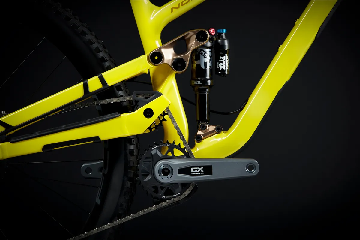 Norco Optic trail mountain bike suspension linkage.