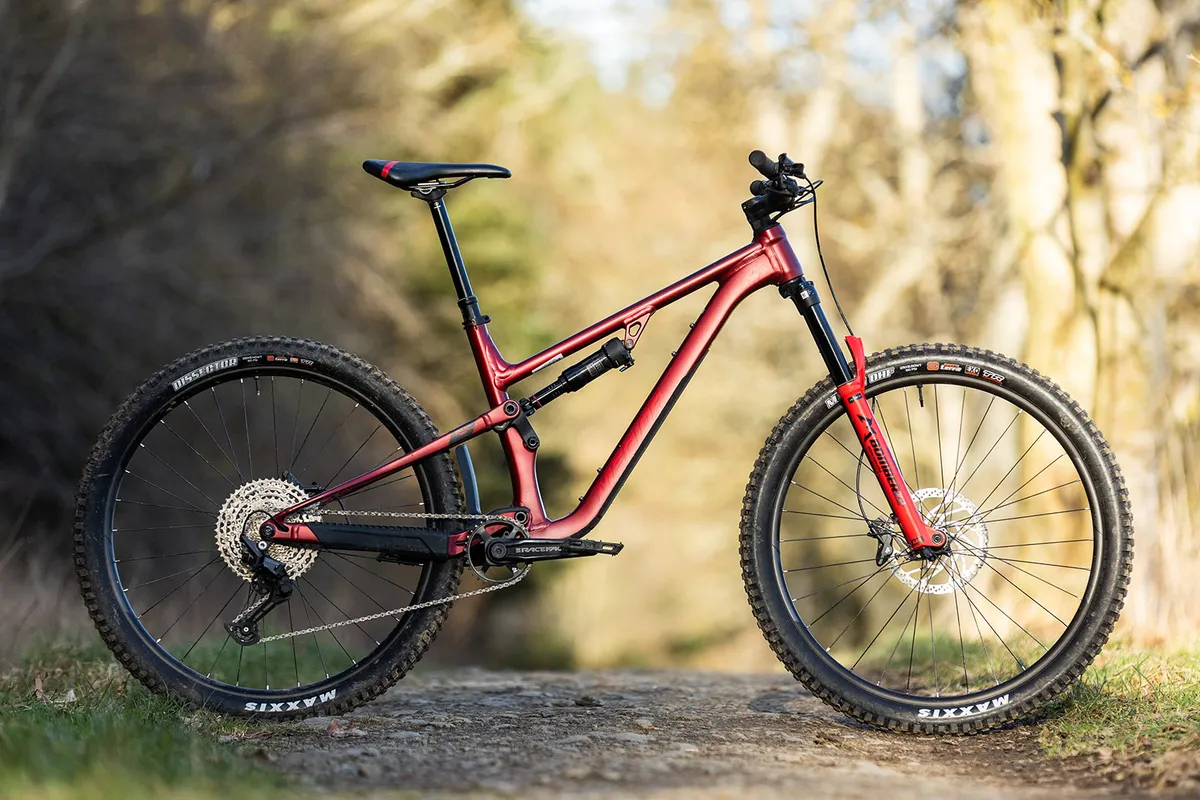 Pack shot of the Merida One-Forty 500 full suspension mountain bike