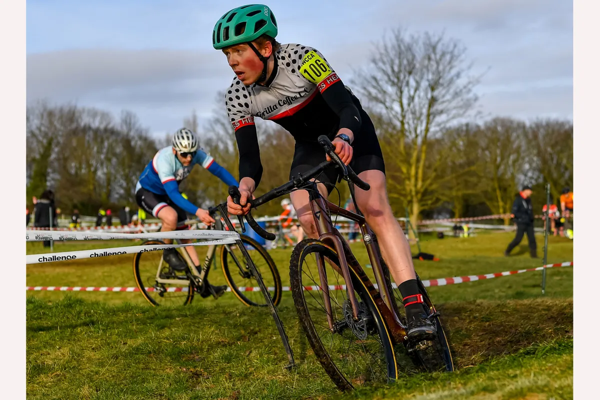 Jack Evans riding Giant TCX Advanced Pro 2 in cyclocross race