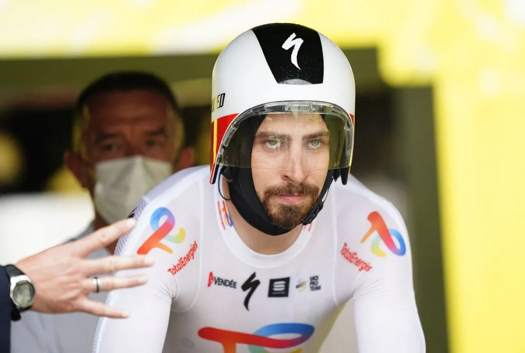 Peter Sagan wearing Specialized TT5 helmet at 2022 Tour de France.