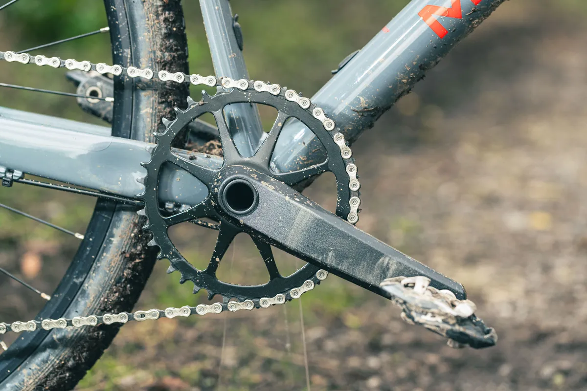 Crankset on the Marin Gestalt X10 gravel bike