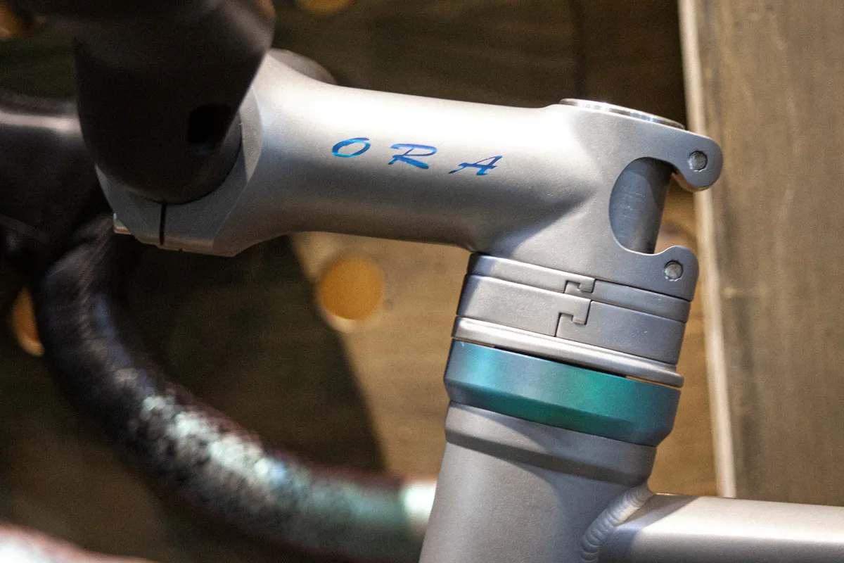 2024 Taipei Cycle Show – stem on the Ora 25-RA-601 titanium road bike
