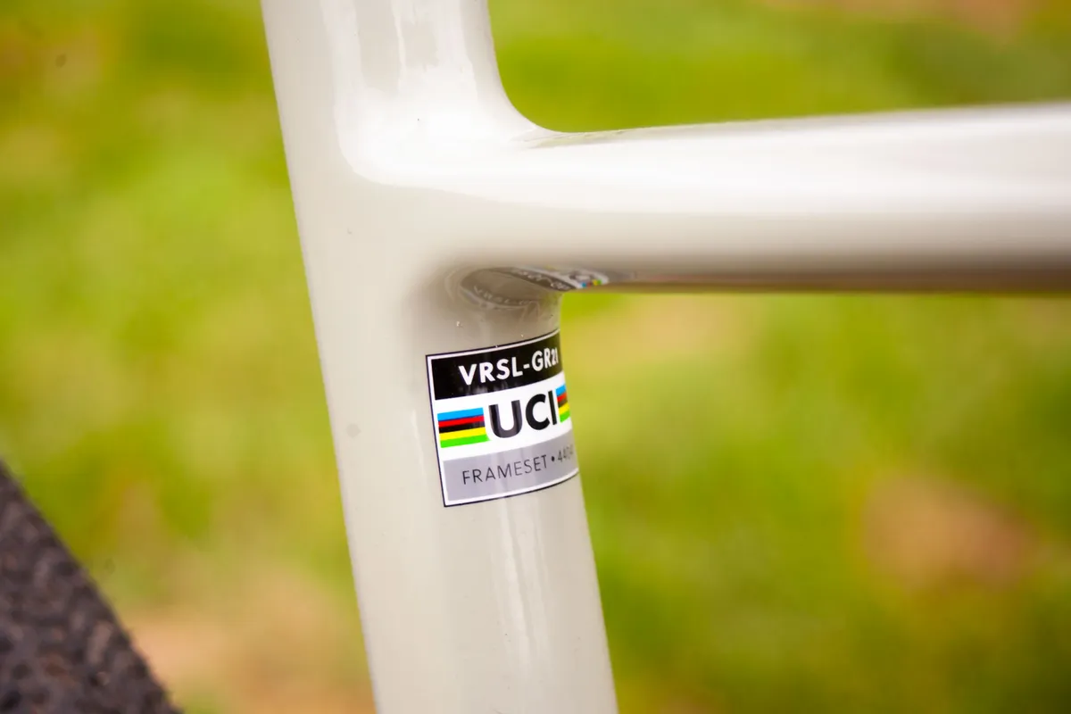 UCI sticker on Riverside GCR 