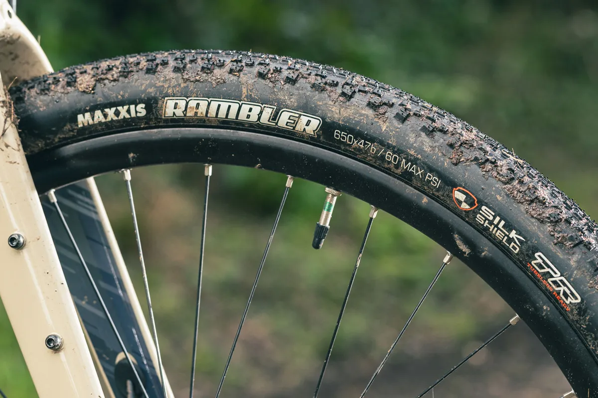 Maxxis Rambler tyres on the Saracen Levarg gravel bike