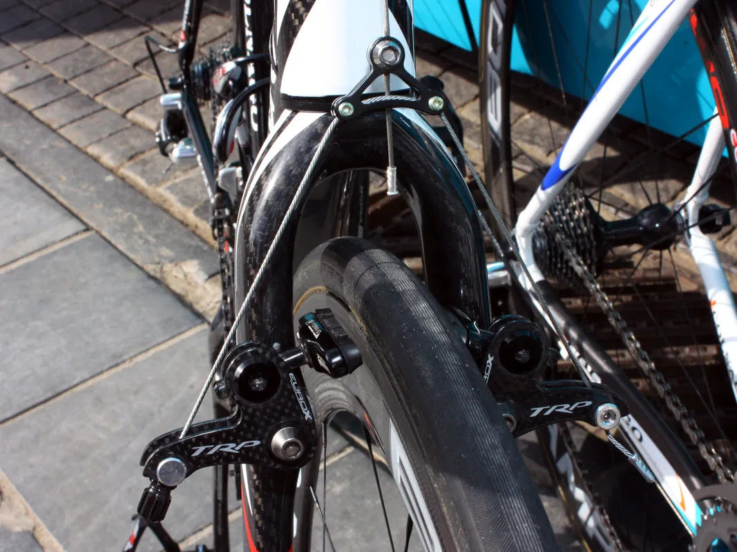 William Bonnet's BBox Colnago Cross Prestige with TRP cantilever brake from Paris-Roubaix 2010.