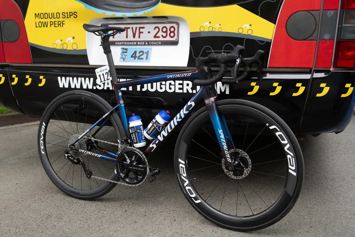 Kasper Asgreen's Specialized Tarmac SL8 at 2024 Paris-Roubaix