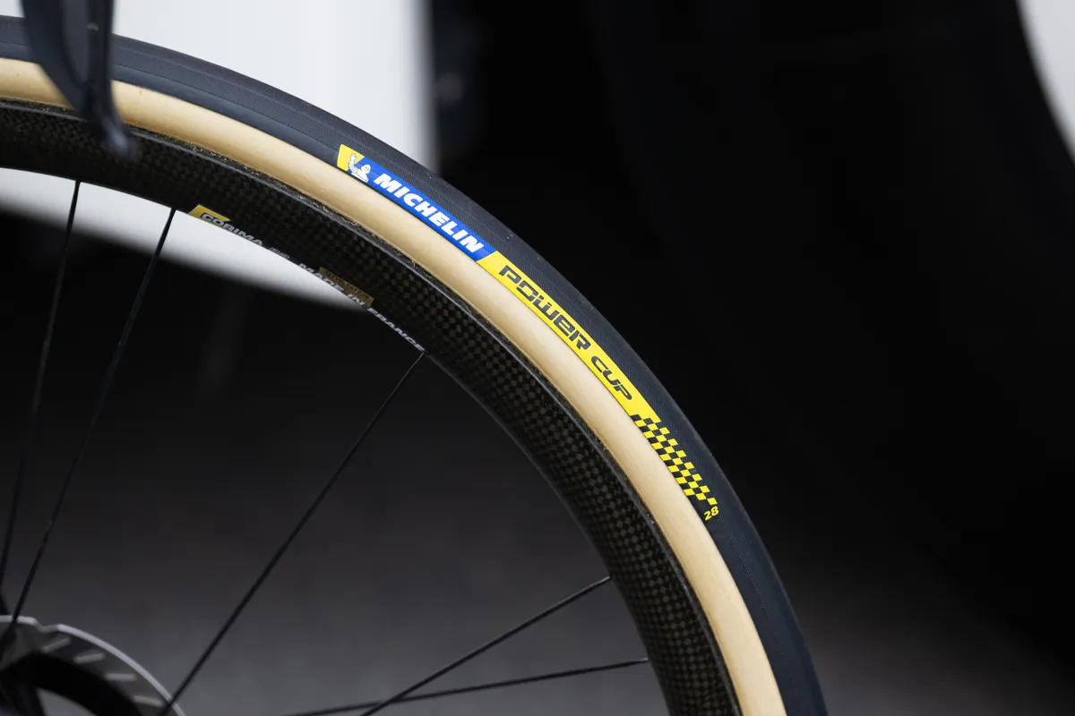 Michelin Power Cup tubular tyres on Confidis Team bikes