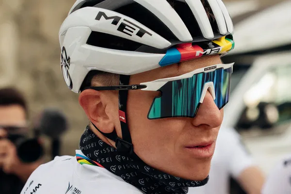 Tadej Pogačar's new sunglasses use titanium temples for a secure ...