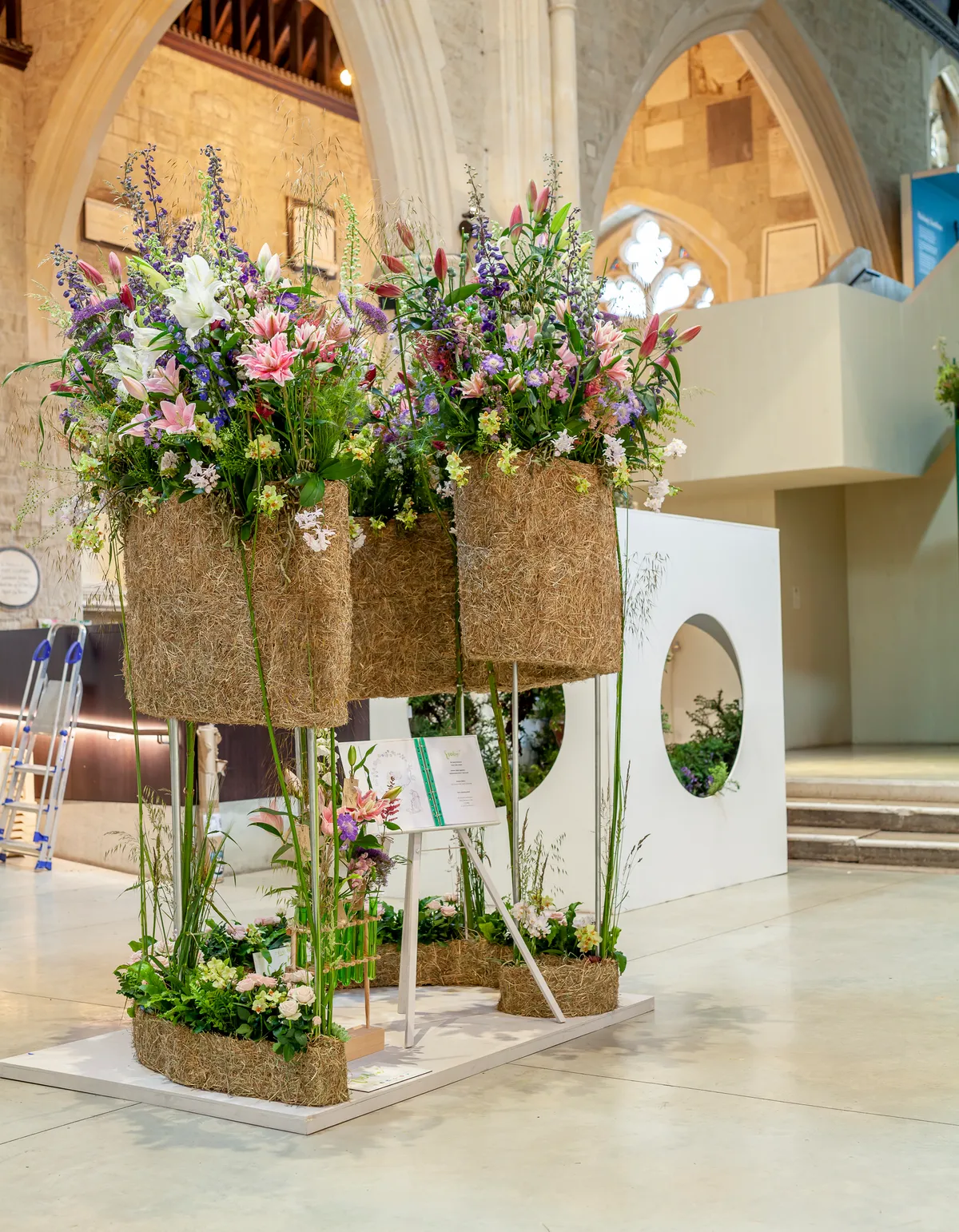 2018 British Flowers Week display by Evolve Flowers in the Garden Museum