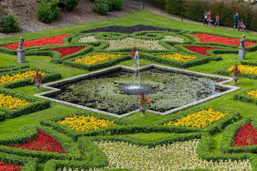 The formal Dutch garden at Lyme Park