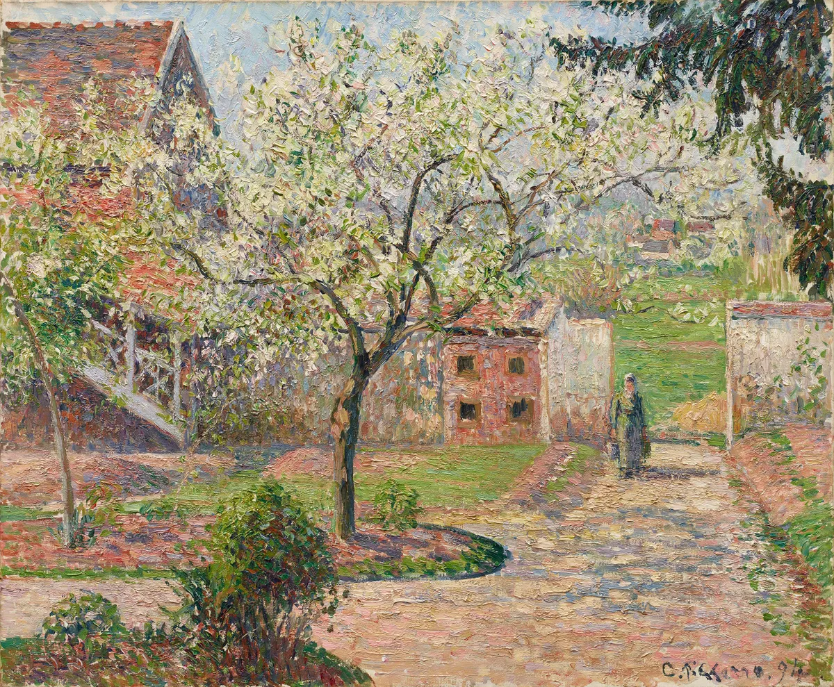 Camille Pissarro, Plum Trees in Blossom, Éragny, 1894 